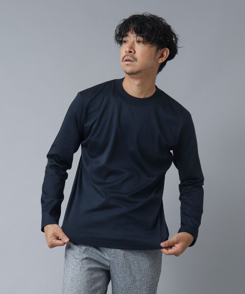 NOLLEY’S（ノーリーズ）の「【ACTIVE SECT】《限定展開》マルチファンクション ハーフモックロンT（Tシャツ/カットソー・メンズ・ブラック/ダークネイビー/ホワイト・S/L/XL/M）」の11枚目の写真