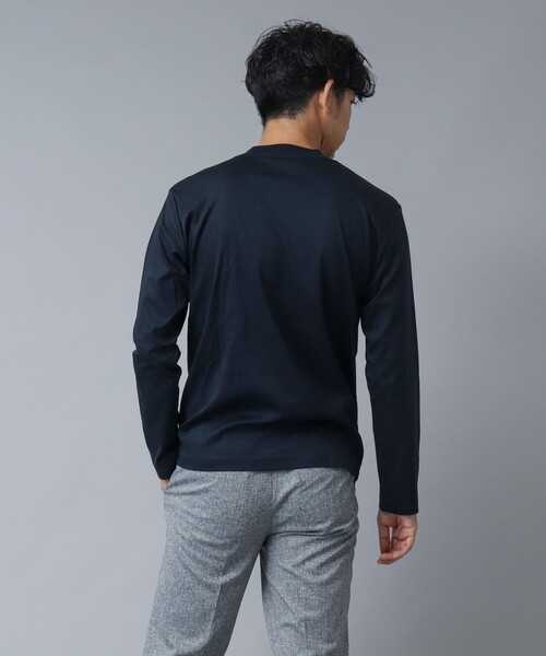 NOLLEY’S（ノーリーズ）の「【ACTIVE SECT】《限定展開》マルチファンクション ハーフモックロンT（Tシャツ/カットソー・メンズ・ブラック/ダークネイビー/ホワイト・S/L/XL/M）」の12枚目の写真