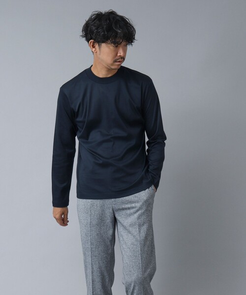 NOLLEY’S（ノーリーズ）の「【ACTIVE SECT】《限定展開》マルチファンクション ハーフモックロンT（Tシャツ/カットソー・メンズ・ブラック/ダークネイビー/ホワイト・S/L/XL/M）」の13枚目の写真