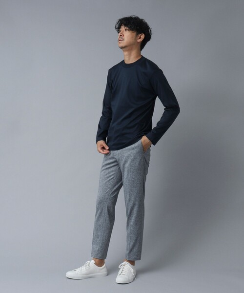 NOLLEY’S（ノーリーズ）の「【ACTIVE SECT】《限定展開》マルチファンクション ハーフモックロンT（Tシャツ/カットソー・メンズ・ブラック/ダークネイビー/ホワイト・S/L/XL/M）」の16枚目の写真