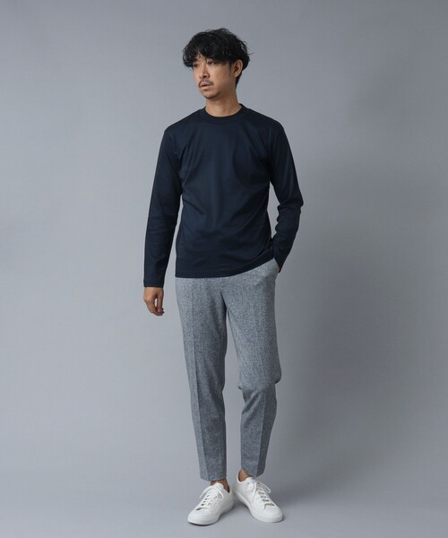 NOLLEY’S（ノーリーズ）の「【ACTIVE SECT】《限定展開》マルチファンクション ハーフモックロンT（Tシャツ/カットソー・メンズ・ブラック/ダークネイビー/ホワイト・S/L/XL/M）」の5枚目の写真