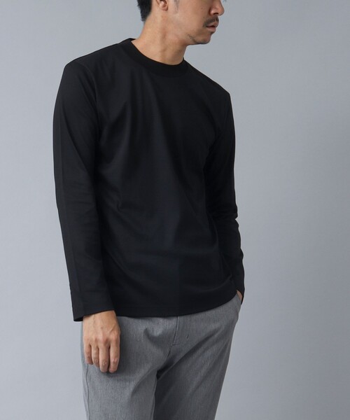 NOLLEY’S（ノーリーズ）の「【ACTIVE SECT】《限定展開》マルチファンクション ハーフモックロンT（Tシャツ/カットソー・メンズ・ブラック/ダークネイビー/ホワイト・S/L/XL/M）」の7枚目の写真