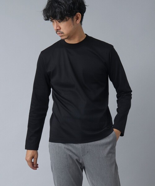 NOLLEY’S（ノーリーズ）の「【ACTIVE SECT】《限定展開》マルチファンクション ハーフモックロンT（Tシャツ/カットソー・メンズ・ブラック/ダークネイビー/ホワイト・S/L/XL/M）」の8枚目の写真