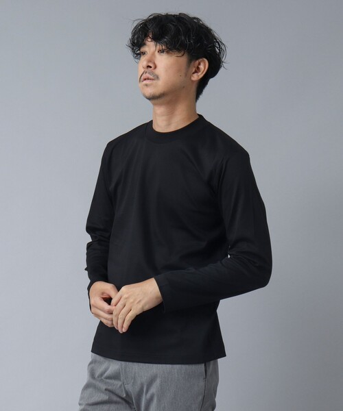 NOLLEY’S（ノーリーズ）の「【ACTIVE SECT】《限定展開》マルチファンクション ハーフモックロンT（Tシャツ/カットソー・メンズ・ブラック/ダークネイビー/ホワイト・S/L/XL/M）」の10枚目の写真