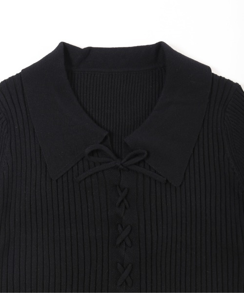 PHILLY（フィリー）の「【PHILLY】レースアップエリツキニット（ニット/セーター・レディース・ホワイト/グレー/ブラック・FREE）」の21枚目の写真