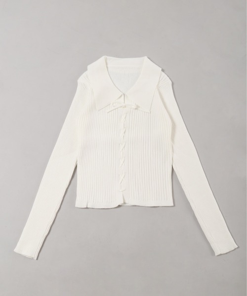 PHILLY（フィリー）の「【PHILLY】レースアップエリツキニット（ニット/セーター・レディース・ホワイト/グレー/ブラック・FREE）」の18枚目の写真