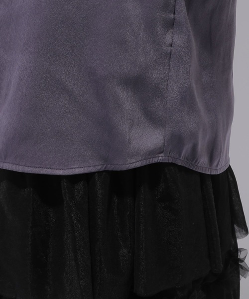 HARE（ハレ）の「トロミシシュウシャツ(HARE)（シャツ/ブラウス・レディース・ブラック/パープル・FREE）」の17枚目の写真