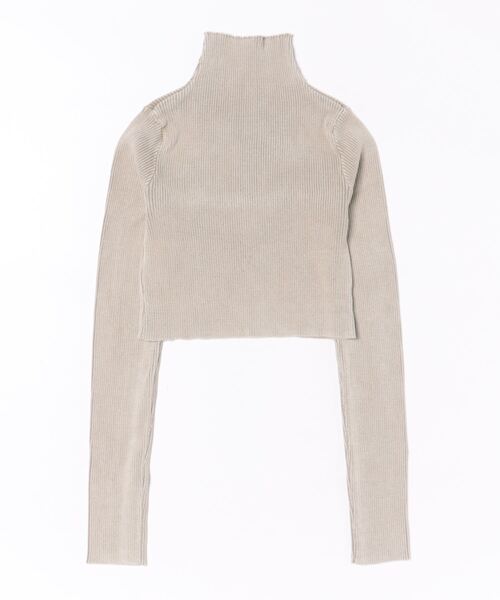 MAISON BREEZE（メゾンブリーズ）の「【MAISON BREEZE】ストーンウォッシュハイネッククロップドプルオーバーニット　DTK（ニット/セーター・レディース・ブラック/ブルー/グレー/ライトグレー・FREE）」の5枚目の写真