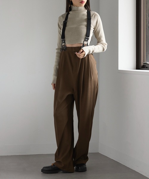 MAISON BREEZE（メゾンブリーズ）の「【MAISON BREEZE】ストーンウォッシュハイネッククロップドプルオーバーニット　DTK（ニット/セーター・レディース・ブラック/ブルー/グレー/ライトグレー・FREE）」の10枚目の写真