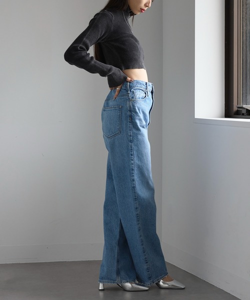 MAISON BREEZE（メゾンブリーズ）の「【MAISON BREEZE】ストーンウォッシュハイネッククロップドプルオーバーニット　DTK（ニット/セーター・レディース・ブラック/ブルー/グレー/ライトグレー・FREE）」の21枚目の写真