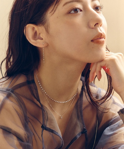 Jolie Toujours(ジョリトゥジュール)の「【金属アレルギー軽減】〈silver925〉ペタルチェーンピアス(ピアス(両耳用)・レディース・シルバー・FREE)」の9枚目の写真