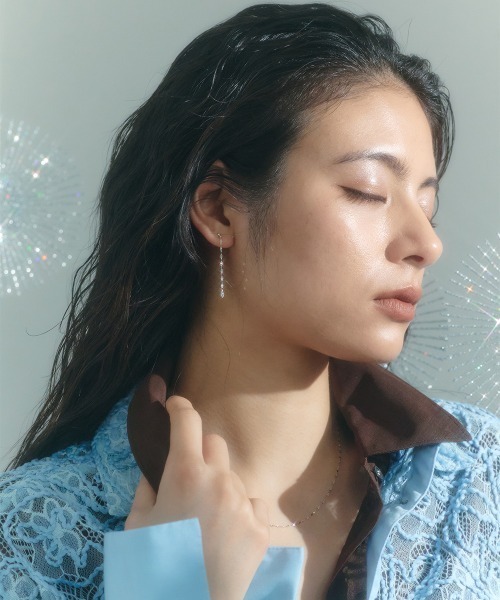 Jolie Toujours(ジョリトゥジュール)の「【金属アレルギー軽減】〈silver925〉ペタルチェーンピアス(ピアス(両耳用)・レディース・シルバー・FREE)」の10枚目の写真