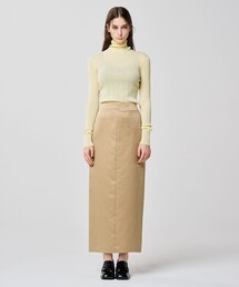 ラスターサテン スカート(uncrave WHITE)