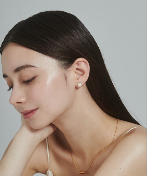 セール】【8mm】 選べるパールピアス （コットンパール / アクリル