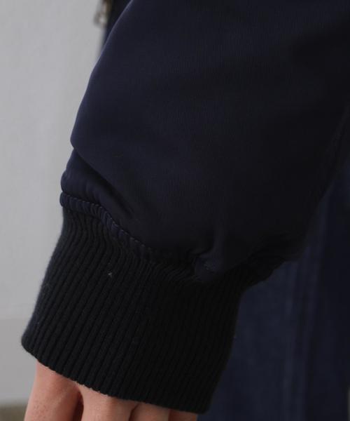 coen（コーエン）の「フェイクダウンMA-1（MA-1・レディース・オリーブ/ネイビー・LARGE/MEDIUM）」の4枚目の写真