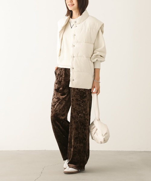 n'OrLABEL（ノアールレーベル）の「『クラッシュベロアワイドパンツ』（その他パンツ・レディース・ネイビー/ブラウン/チャコール・1/2）」の16枚目の写真