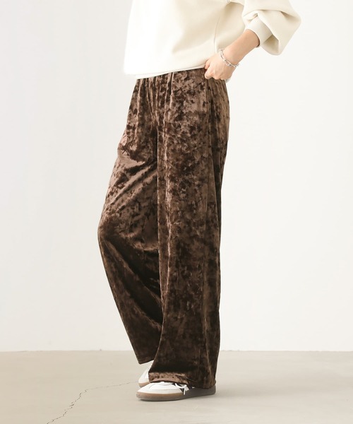 n'OrLABEL（ノアールレーベル）の「『クラッシュベロアワイドパンツ』（その他パンツ・レディース・ネイビー/ブラウン/チャコール・1/2）」の15枚目の写真