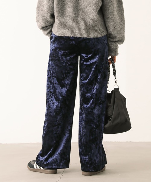 n'OrLABEL（ノアールレーベル）の「『クラッシュベロアワイドパンツ』（その他パンツ・レディース・ネイビー/ブラウン/チャコール・1/2）」の12枚目の写真