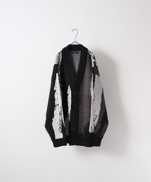 WS select 総柄オーバーサイズカーディガン