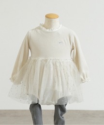 10mois | 【10mois(ディモワ)】星チュールベロアボディオール 70cm・80cm(ロンパース)