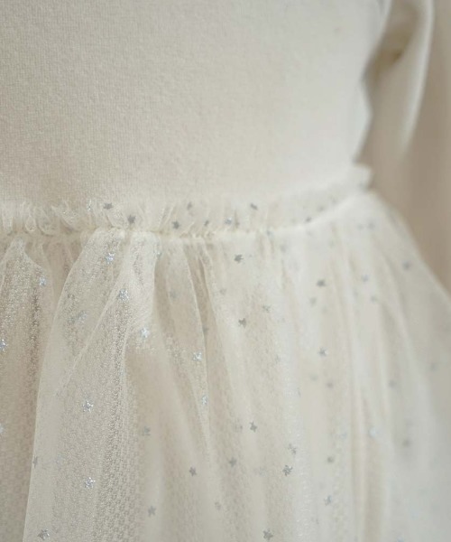 10mois（ディモワ）の「【10mois(ディモワ)】星チュールベロアボディオール 70cm・80cm（ロンパース・キッズ・クリーム/ライトグレー・70cm/80ｃｍ）」の11枚目の写真