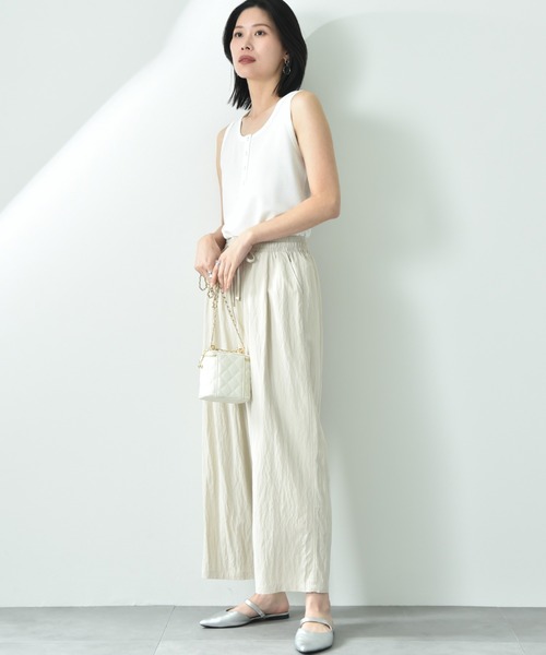 INTERPLANET（インタープラネット）の「レーヨンナイロンイージーパンツ（その他パンツ・レディース・アイボリー/グレー/ブラック・FREE）」の5枚目の写真