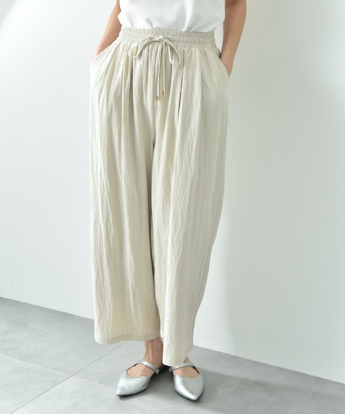 INTERPLANET（インタープラネット）の「レーヨンナイロンイージーパンツ（その他パンツ・レディース・アイボリー/グレー/ブラック・FREE）」の7枚目の写真