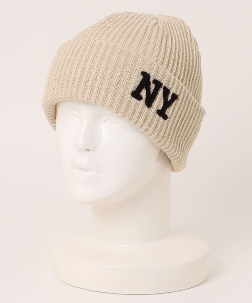 SPINNS(スピンズ)の「ニットキャップ/ビーニー/NYロゴ(ニットキャップ/ビーニー・メンズ・オフホワイト/ブラック・ONESIZE)」の4枚目の写真