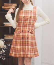 Areeam | チェックジャンパースカート(ジャンパースカート)