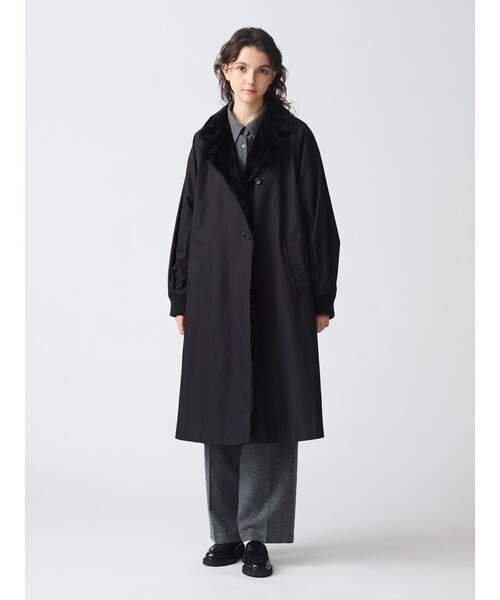 mizuiroind(ミズイロインド)の「mizuiro ind バックボアコート(その他アウター・レディース・ブラック/チャコールグレー/ベージュ・FREE)」の12枚目の写真