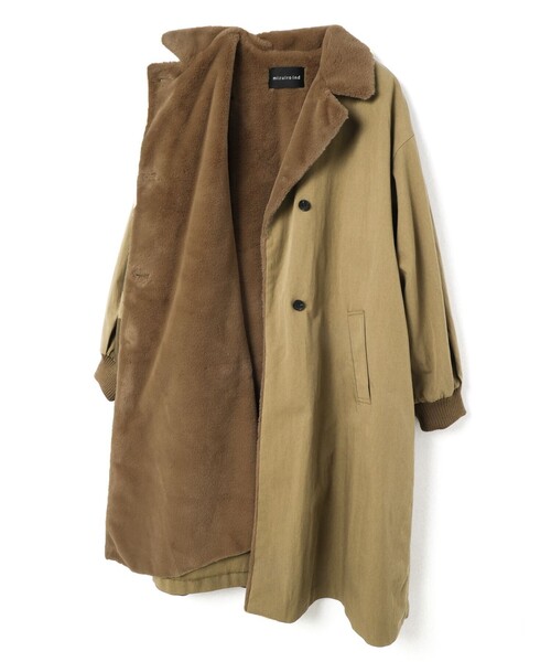 mizuiroind(ミズイロインド)の「mizuiro ind バックボアコート(その他アウター・レディース・ブラック/チャコールグレー/ベージュ・FREE)」の19枚目の写真