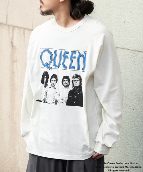 VENCEEXCHANGE(ヴァンスエクスチェンジ)の「Queen クイーン フォトツアーラグランT(Tシャツ/カットソー・メンズ・チャコール/その他1/オフホワイト・L/LL/M)」の2枚目の写真