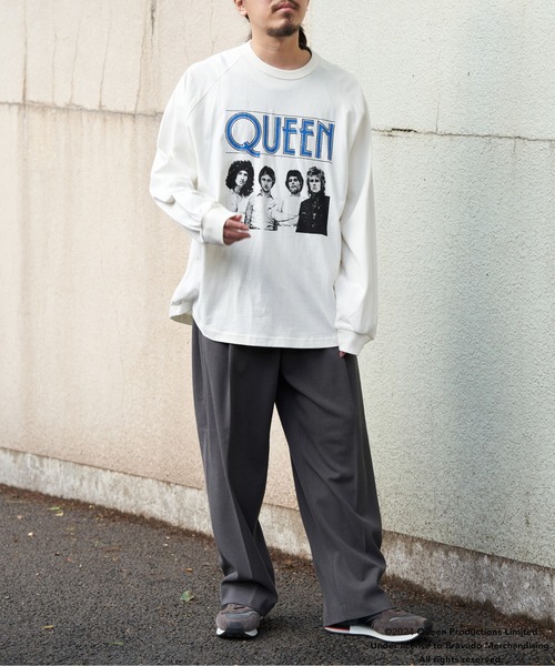 VENCEEXCHANGE(ヴァンスエクスチェンジ)の「Queen クイーン フォトツアーラグランT(Tシャツ/カットソー・メンズ・チャコール/その他1/オフホワイト・L/LL/M)」の9枚目の写真