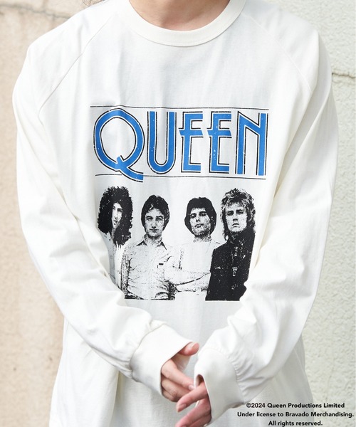 VENCEEXCHANGE(ヴァンスエクスチェンジ)の「Queen クイーン フォトツアーラグランT(Tシャツ/カットソー・メンズ・チャコール/その他1/オフホワイト・L/LL/M)」の8枚目の写真