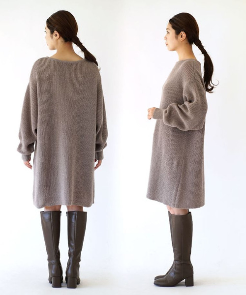 MIMIMEMETE（ミミメメット）の「【優しい肌触りのミニ丈ニットワンピ