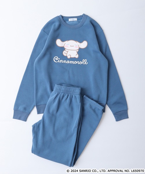 sanrio(サンリオ)の「サンリオキャラクターズ 裏起毛上下セット(ルームウェア/パジャマ・メンズ・ピンク/グリーン/チャコールグレー/ブラック/ネイビー系1/ネイビー系/ブラック系/ダークラベンダー/ピンクベージュ/杢グレー/オートミール/チャコール・L/M/LL)」の9枚目の写真