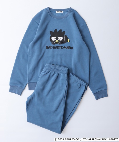 sanrio(サンリオ)の「サンリオキャラクターズ 裏起毛上下セット(ルームウェア/パジャマ・メンズ・ピンク/グリーン/チャコールグレー/ブラック/ネイビー系1/ネイビー系/ブラック系/ダークラベンダー/ピンクベージュ/杢グレー/オートミール/チャコール・L/M/LL)」の10枚目の写真