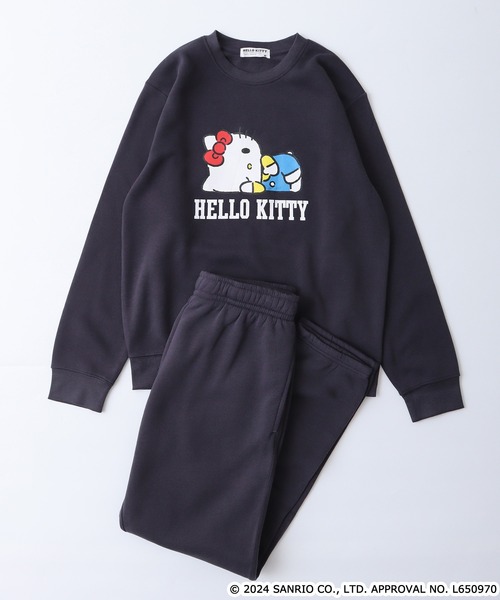 sanrio(サンリオ)の「サンリオキャラクターズ 裏起毛上下セット(ルームウェア/パジャマ・メンズ・ピンク/グリーン/チャコールグレー/ブラック/ネイビー系1/ネイビー系/ブラック系/ダークラベンダー/ピンクベージュ/杢グレー/オートミール/チャコール・L/M/LL)」の4枚目の写真