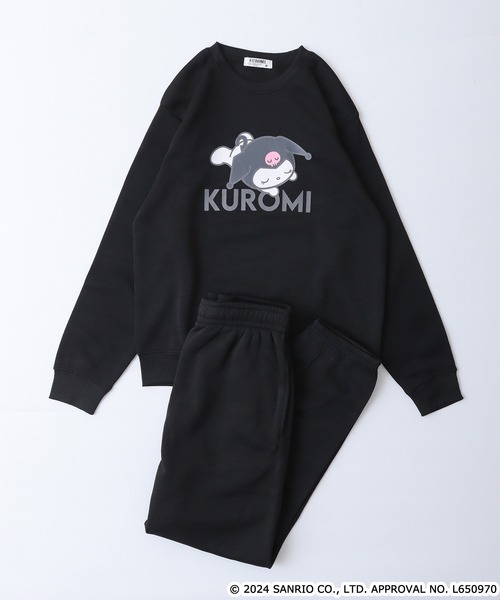 sanrio(サンリオ)の「サンリオキャラクターズ 裏起毛上下セット(ルームウェア/パジャマ・メンズ・ピンク/グリーン/チャコールグレー/ブラック/ネイビー系1/ネイビー系/ブラック系/ダークラベンダー/ピンクベージュ/杢グレー/オートミール/チャコール・L/M/LL)」の2枚目の写真