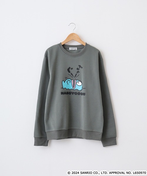 sanrio(サンリオ)の「サンリオキャラクターズ 裏起毛上下セット(ルームウェア/パジャマ・メンズ・ピンク/グリーン/チャコールグレー/ブラック/ネイビー系1/ネイビー系/ブラック系/ダークラベンダー/ピンクベージュ/杢グレー/オートミール/チャコール・L/M/LL)」の19枚目の写真