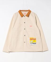 BIG MIKE ビッグマイク/ ダックカラー カバーオールジャケット 襟切替 デニム ヒッコリー セットアップ対応 ユニセックス / 102516000