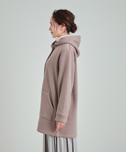 SHOO・LA・RUE(シューラルー)の「◆【裏地あったか】体型カバーしながらすっきり見えも叶う フーディコーディガン(カーディガン/ボレロ・レディース・チャコールグレー/ブラウン系/ブラック・04/03/02/01)」の17枚目の写真