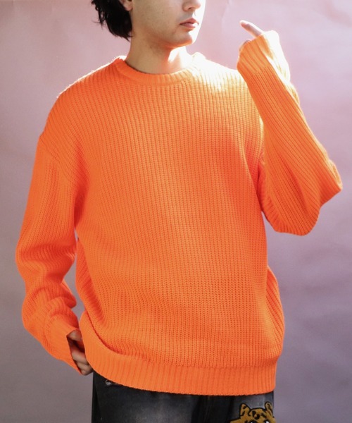 ８(eight)（エイト）の「畦編みクルーネックニットセーター（ニット/セーター・メンズ・ワインレッド/ベージュ/グリーン系その他/ブルー系その他/グレー/オレンジ系その他/ブラック/ブルーグレー/イエロー系その他・MEDIUM/LARGE）」の9枚目の写真