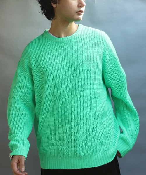 ８(eight)（エイト）の「畦編みクルーネックニットセーター（ニット/セーター・メンズ・ワインレッド/ベージュ/グリーン系その他/ブルー系その他/グレー/オレンジ系その他/ブラック/ブルーグレー/イエロー系その他・MEDIUM/LARGE）」の13枚目の写真