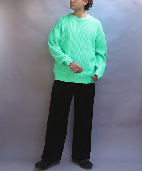 ８(eight)（エイト）の「畦編みクルーネックニットセーター（ニット/セーター・メンズ・ワインレッド/ベージュ/グリーン系その他/ブルー系その他/グレー/オレンジ系その他/ブラック/ブルーグレー/イエロー系その他・MEDIUM/LARGE）」の16枚目の写真