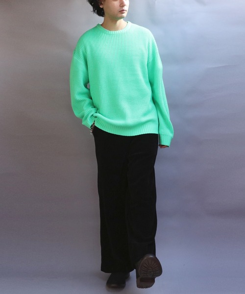 ８(eight)（エイト）の「畦編みクルーネックニットセーター（ニット/セーター・メンズ・ワインレッド/ベージュ/グリーン系その他/ブルー系その他/グレー/オレンジ系その他/ブラック/ブルーグレー/イエロー系その他・MEDIUM/LARGE）」の17枚目の写真