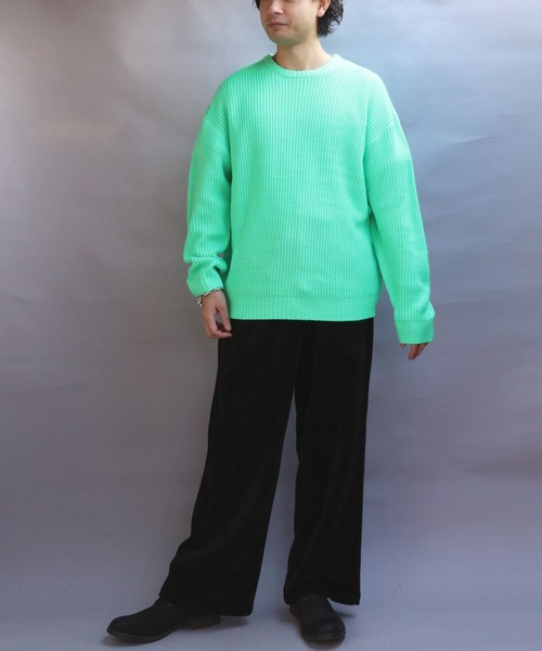 ８(eight)（エイト）の「畦編みクルーネックニットセーター（ニット/セーター・メンズ・ワインレッド/ベージュ/グリーン系その他/ブルー系その他/グレー/オレンジ系その他/ブラック/ブルーグレー/イエロー系その他・MEDIUM/LARGE）」の19枚目の写真