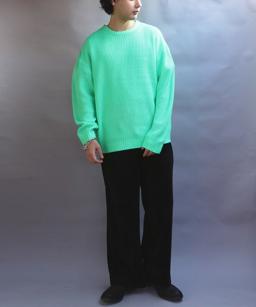 ８(eight)（エイト）の「畦編みクルーネックニットセーター（ニット/セーター・メンズ・ワインレッド/ベージュ/グリーン系その他/ブルー系その他/グレー/オレンジ系その他/ブラック/ブルーグレー/イエロー系その他・MEDIUM/LARGE）」の20枚目の写真