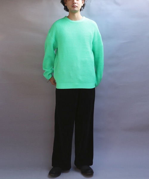 ８(eight)（エイト）の「畦編みクルーネックニットセーター（ニット/セーター・メンズ・ワインレッド/ベージュ/グリーン系その他/ブルー系その他/グレー/オレンジ系その他/ブラック/ブルーグレー/イエロー系その他・MEDIUM/LARGE）」の22枚目の写真