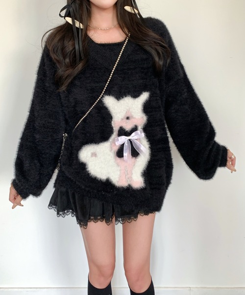 セール】2点セット Vネックニットトップス+ニットキャミ（ニット